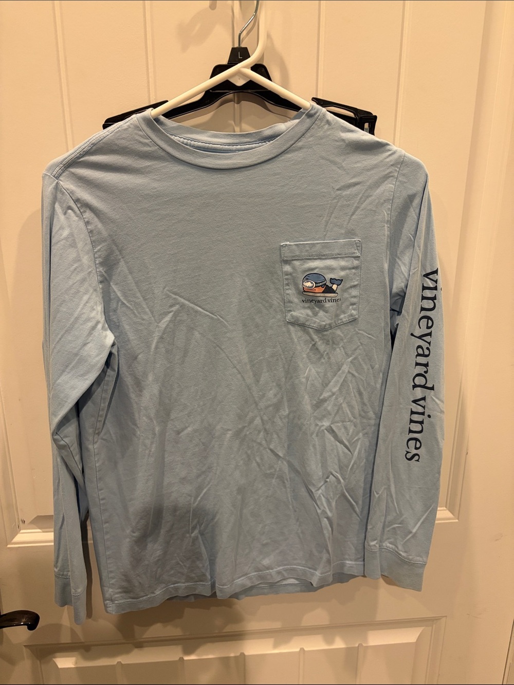Vineyard Vines boy’s Sky Blue Long-Sleeve Pocket Tee